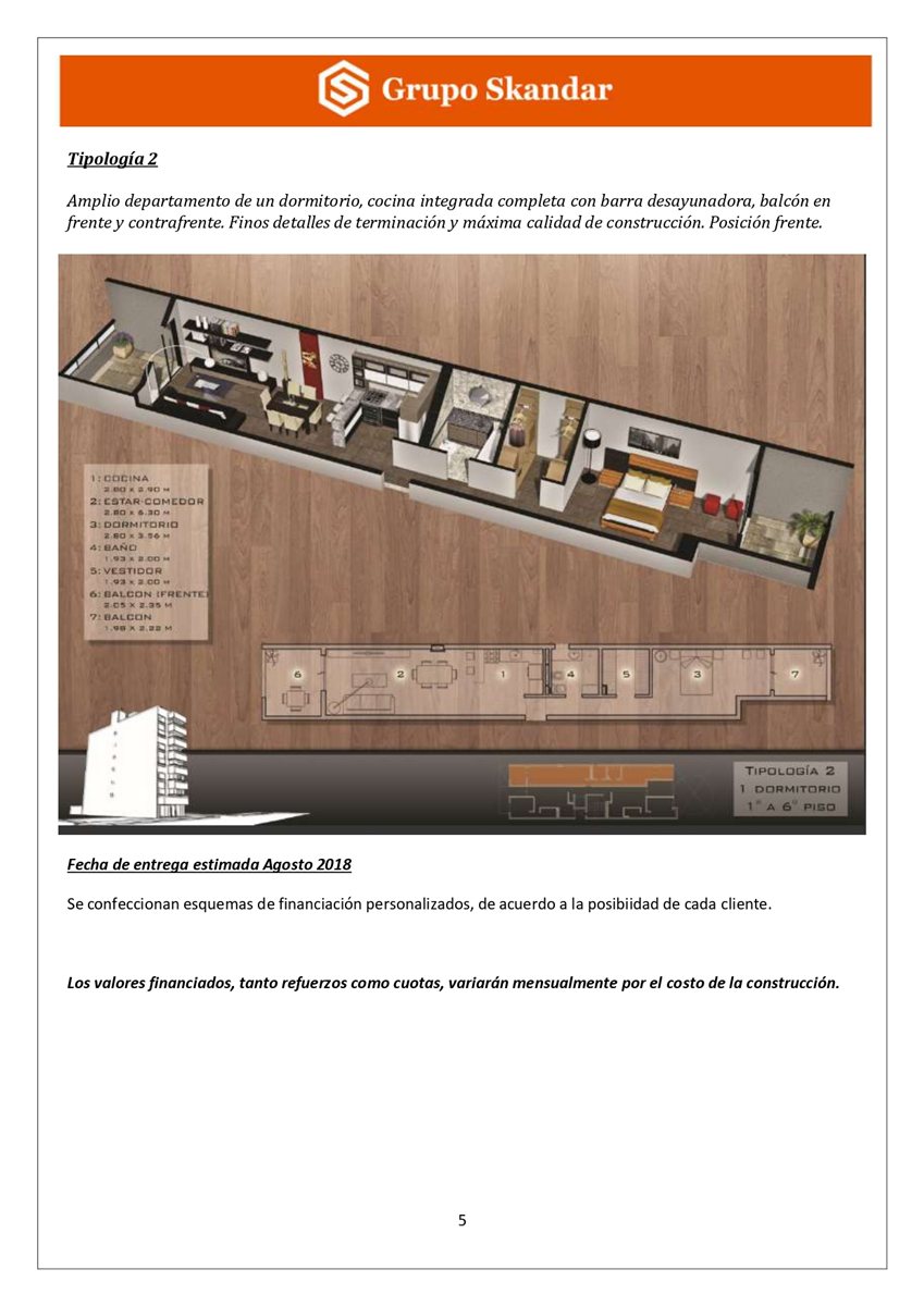 Tipología 2 — 1 Dormitorio