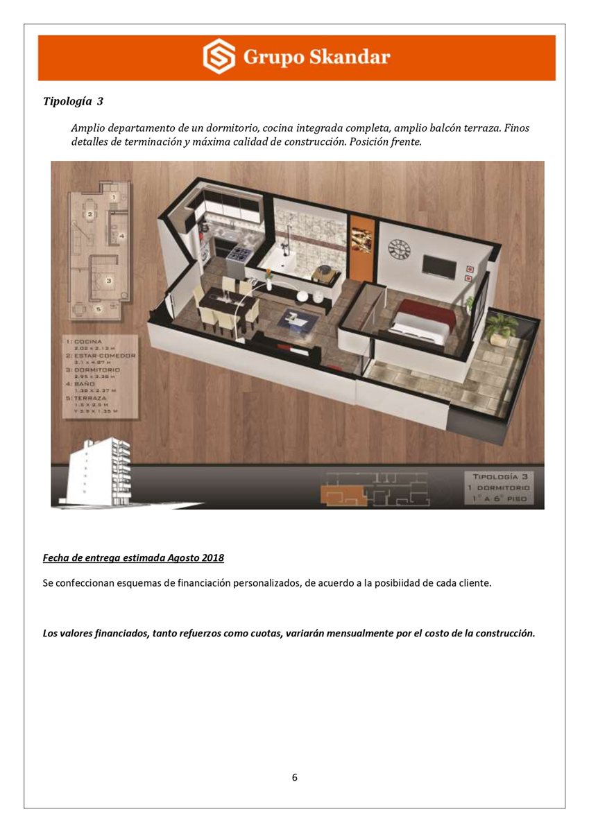 Tipología 3 — 1 Dormitorio