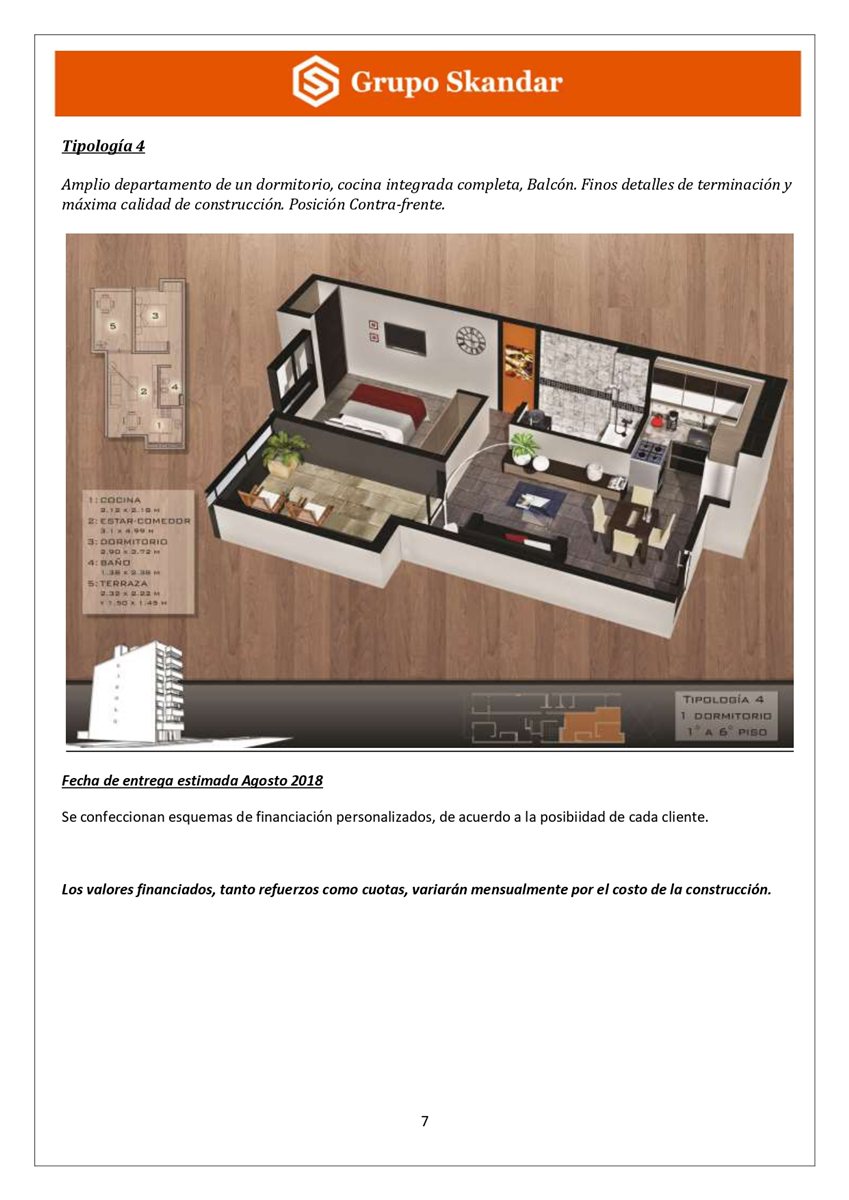 Tipología 4 — 1 Dormitorio